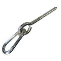 Hák na hojdačku so závitom do dreva Sivá 620949