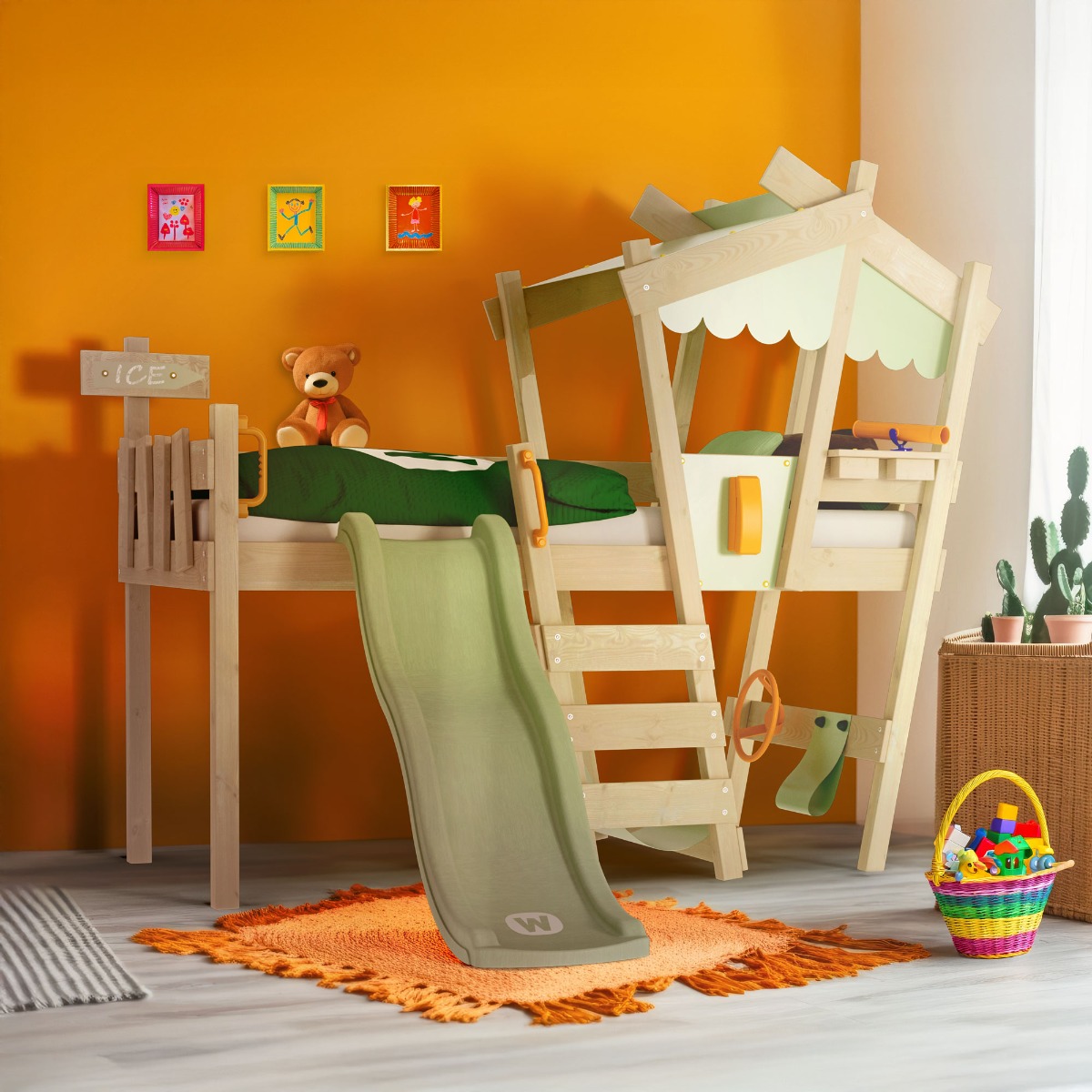 Detská posteľ Wickey CrAzY Snuggy so šmykľavkou 834935_k